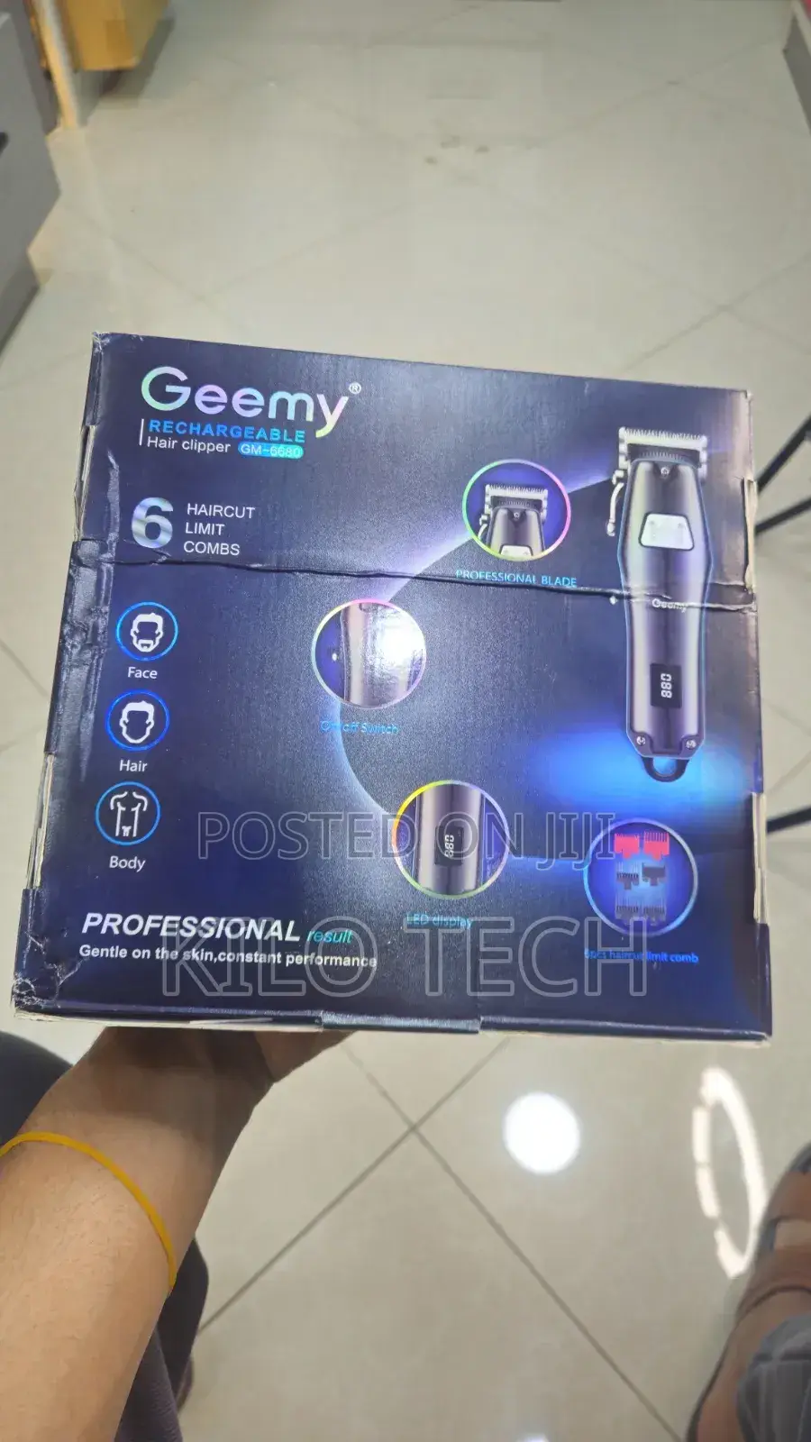 Geemy Rechargeable Hair Clipper Gm-6680