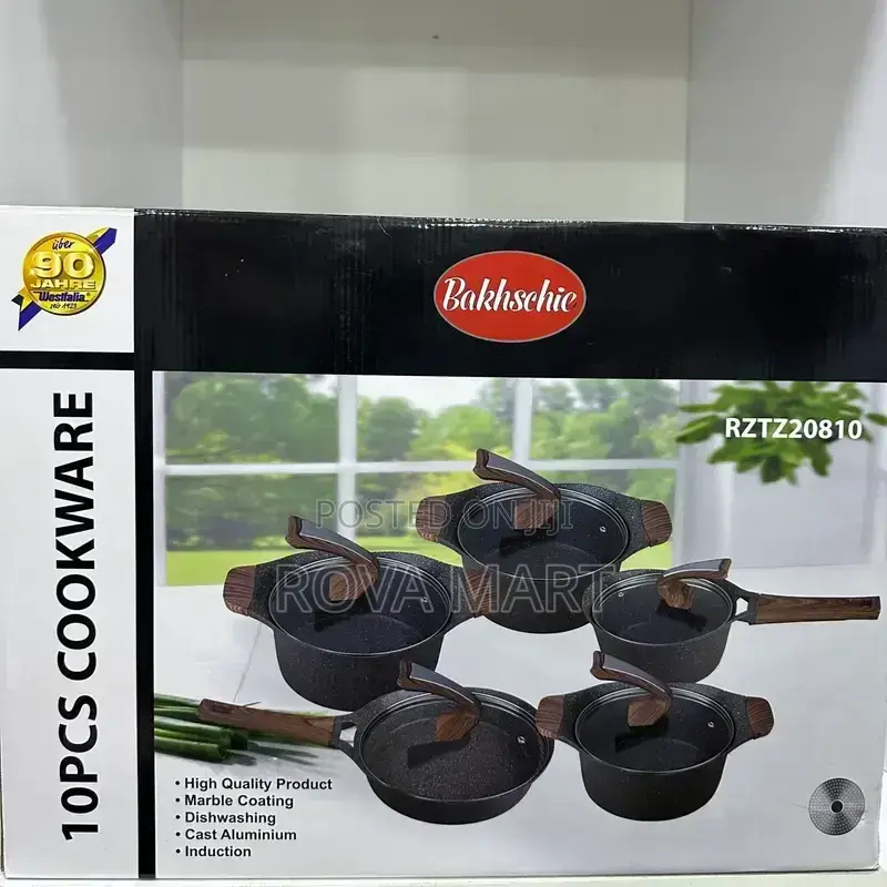 Bakhsehie 10 Pcs Granite Cookware Set