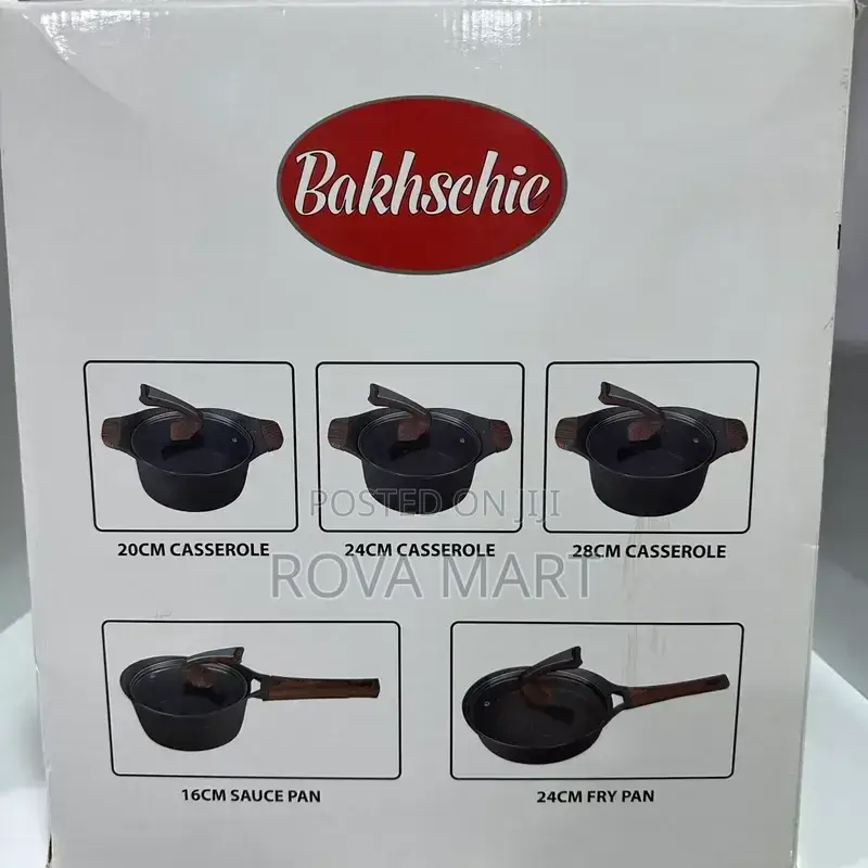 Bakhsehie 10 Pcs Granite Cookware Set