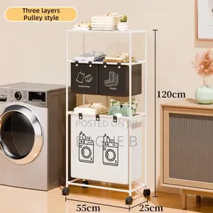 3-Layer Generic Foldable Laundry Organizer የሚታጠብ ልብስ ማስቀመጫ