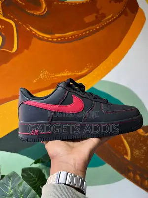 Nike Airforce One Custom Black With Red