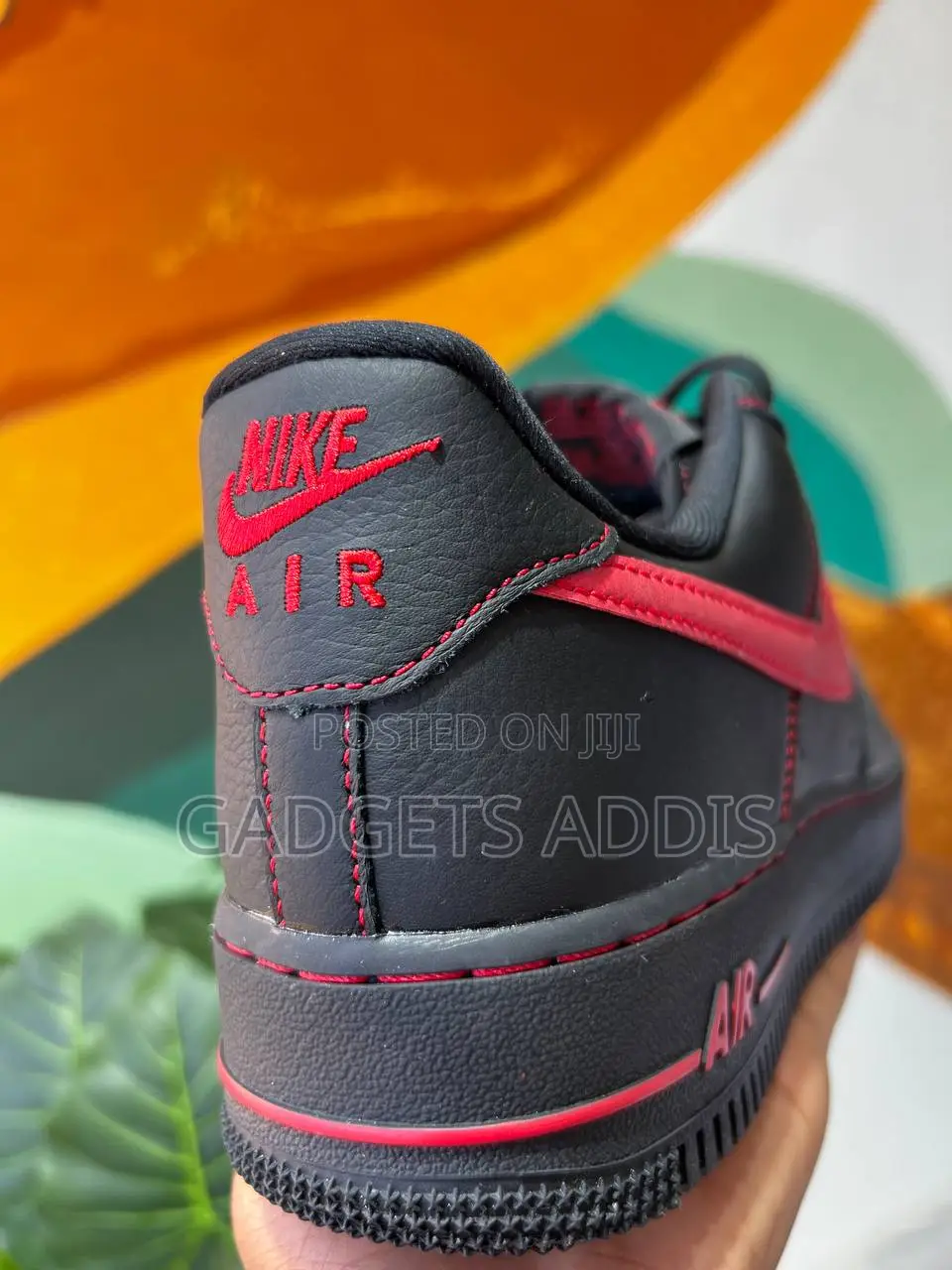 Nike Airforce One Custom Black With Red