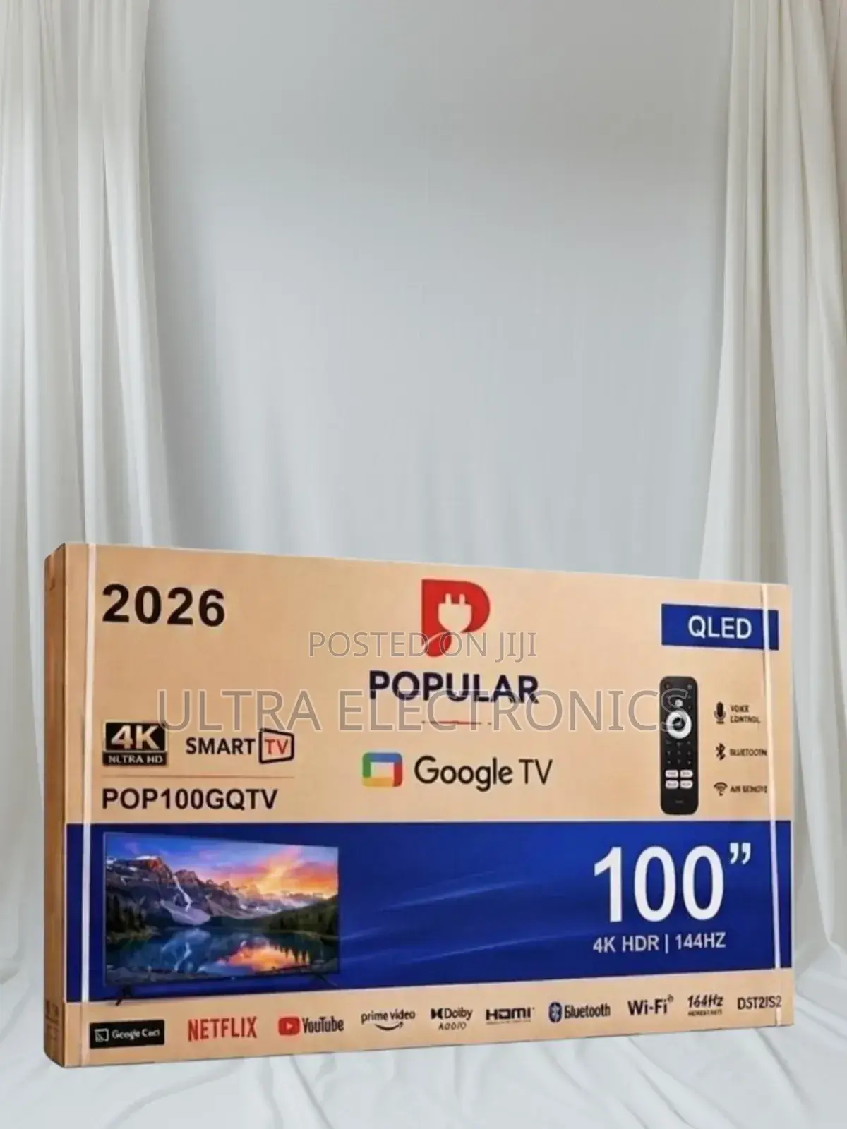 Popular Brand 100-Inch Qled Smart Tv With Google Tv Functionality