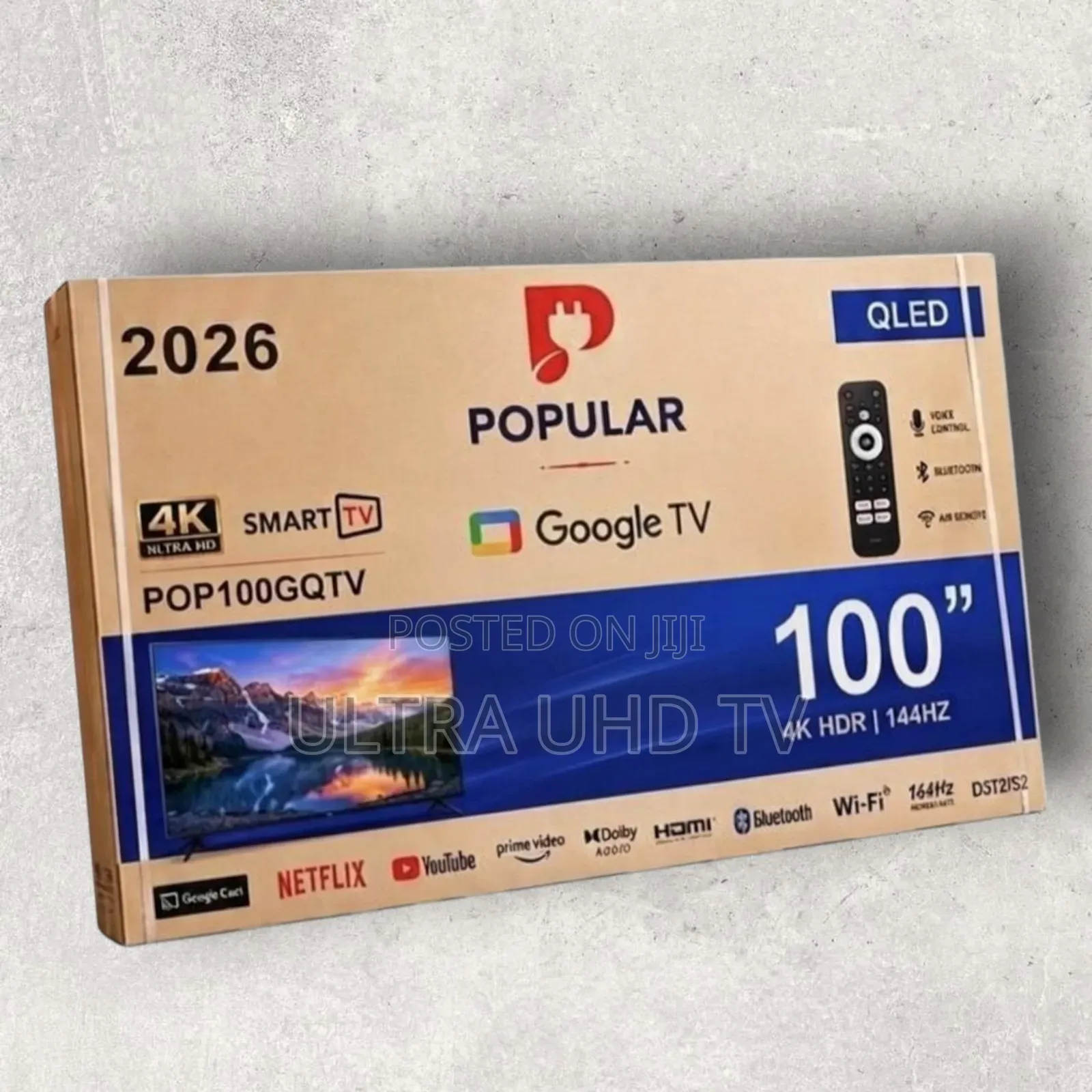 100-Inch Popular Qled Smart Tv With Resolution 144hz Refresh