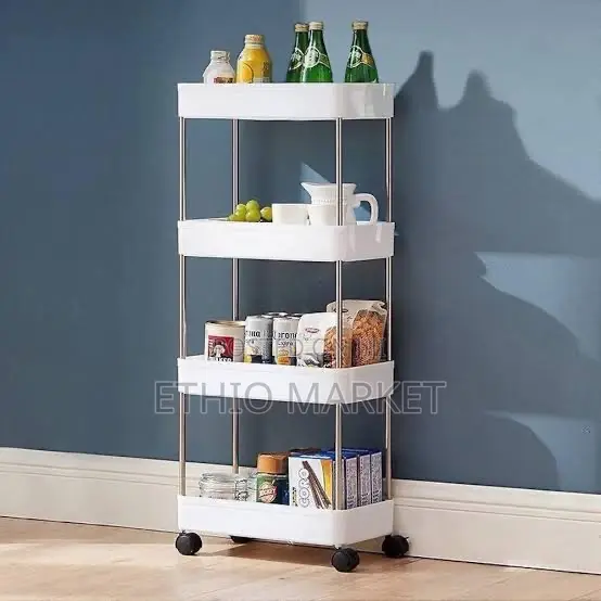 Multi Functional 4 Tier Movable Storage Rack