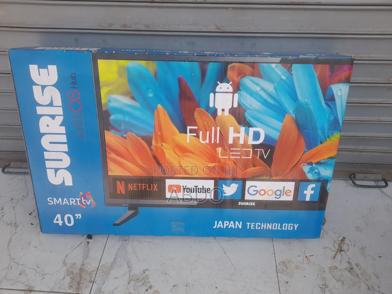 Sunrise Smart Tv 40 Inch Doubel Gelass Hifi Speaker New