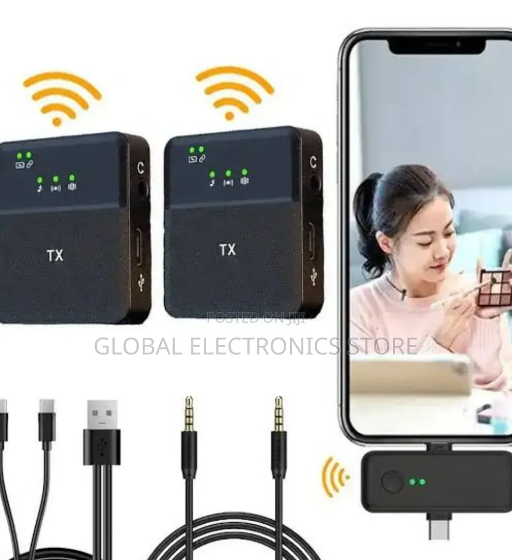 Clear Sound Dual Wireless Mic – ለ Tiktok, Youtube, Facebook!