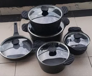 Momcoc Non Stick Cookware 5 in 1 ማምኮክ ግራናይት ድስት
