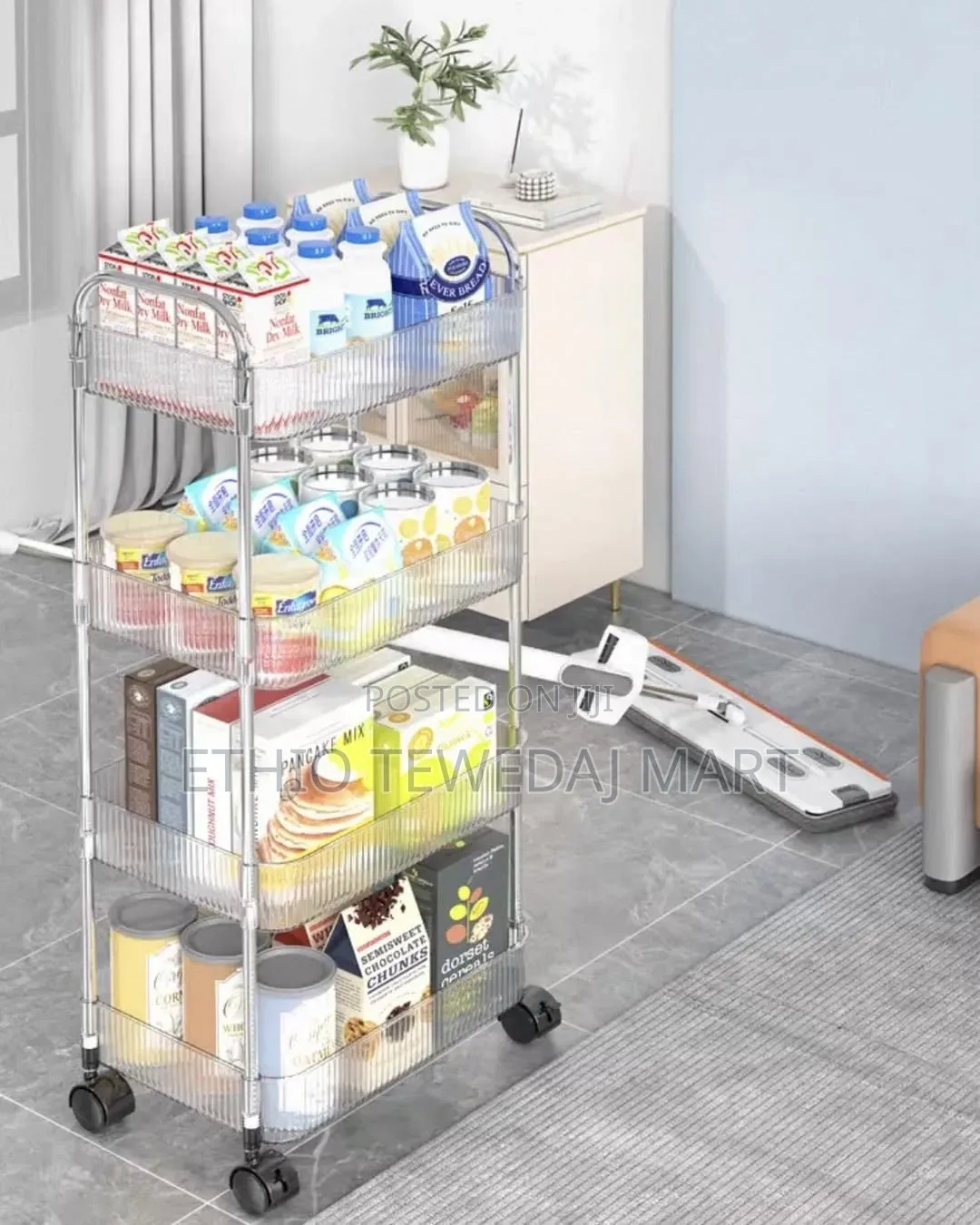 4-Tier Rolling Storage Cart