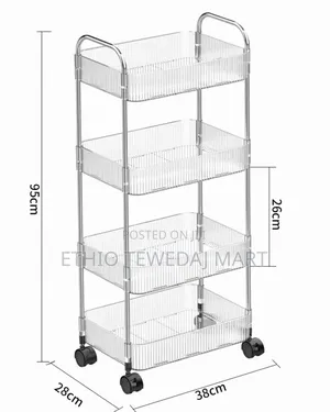 4-Tier Rolling Storage Cart