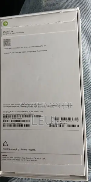 New Apple iPhone 17 Pro 512 GB Blue
