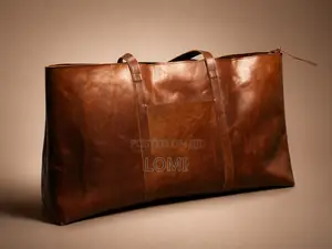 Handmade Brown Leather Tote Bag