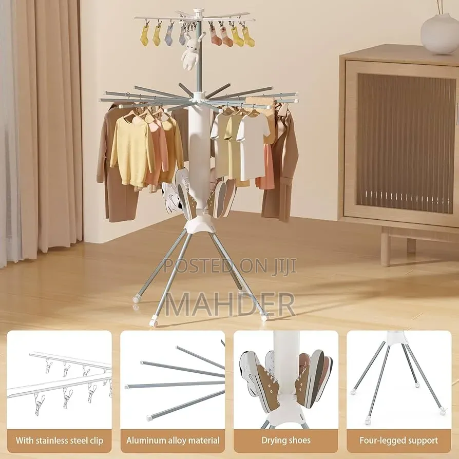 Space Saving Drying Rack(ቦታ ቆጣቢ የልብስ ማስጫ)