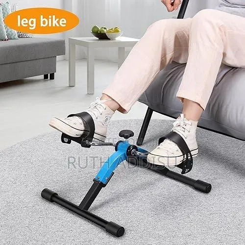 Pedal Exerciser Under Desk Folding Mini Stationary Peddler Bike የእግር