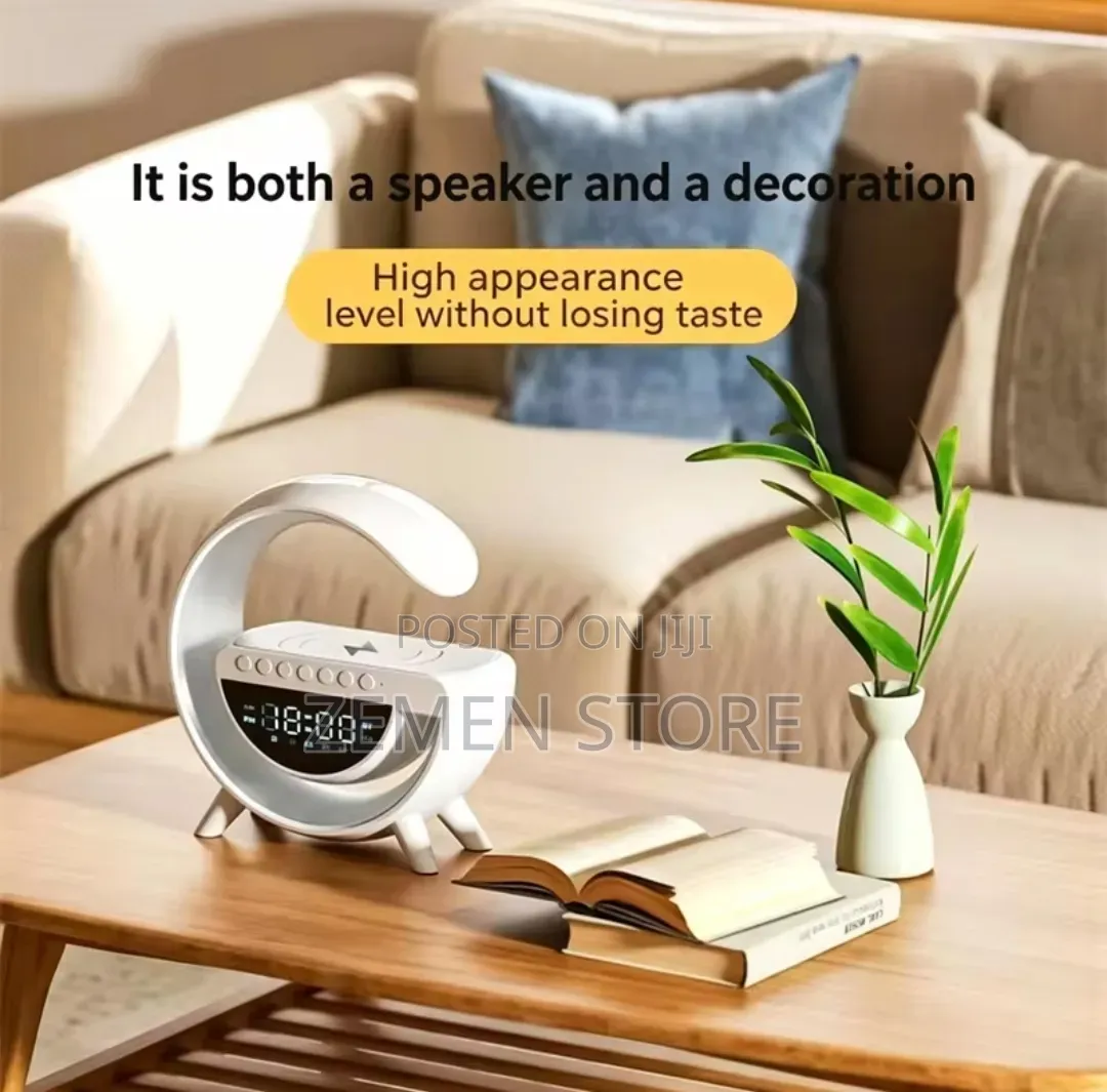 3-in-1 RGB Night Light Wireless Charger Bluetooth Speaker ባለብዙ ጥቅም እቃ
