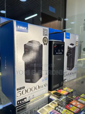 T-Max Tp-501 50000mah Ultra-High Capacity Power Bank | 22.5w Fast