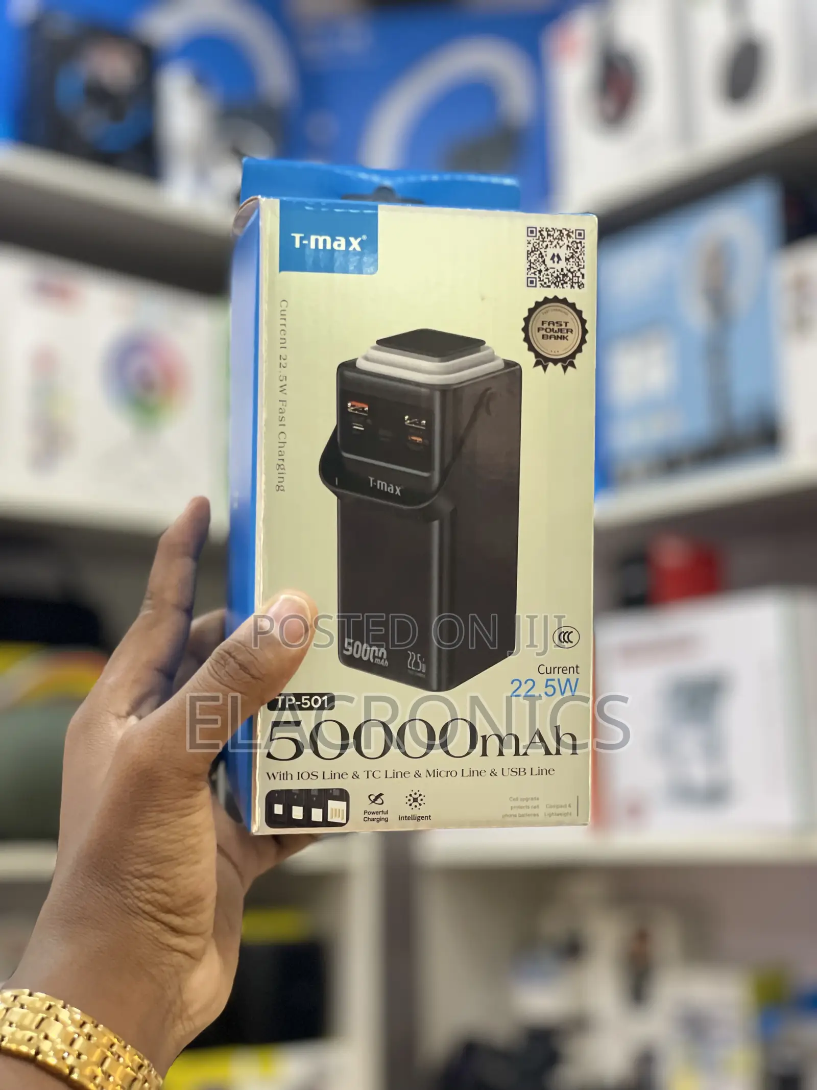 50000mah T-Max Power Bank 22.5w (Portable Phone Charger)