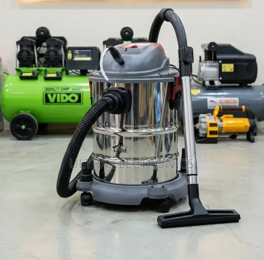 Light-Branded Wet and Dry Vacuum Cleaner 25-Liter Stainless Steel