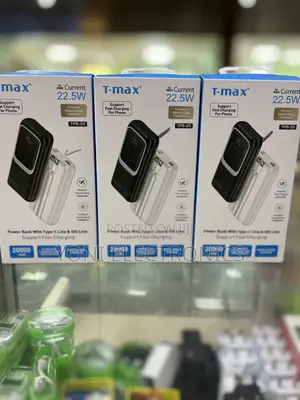T-Max TPB-20 20000mah Power Bank (22.5w Fast Charging