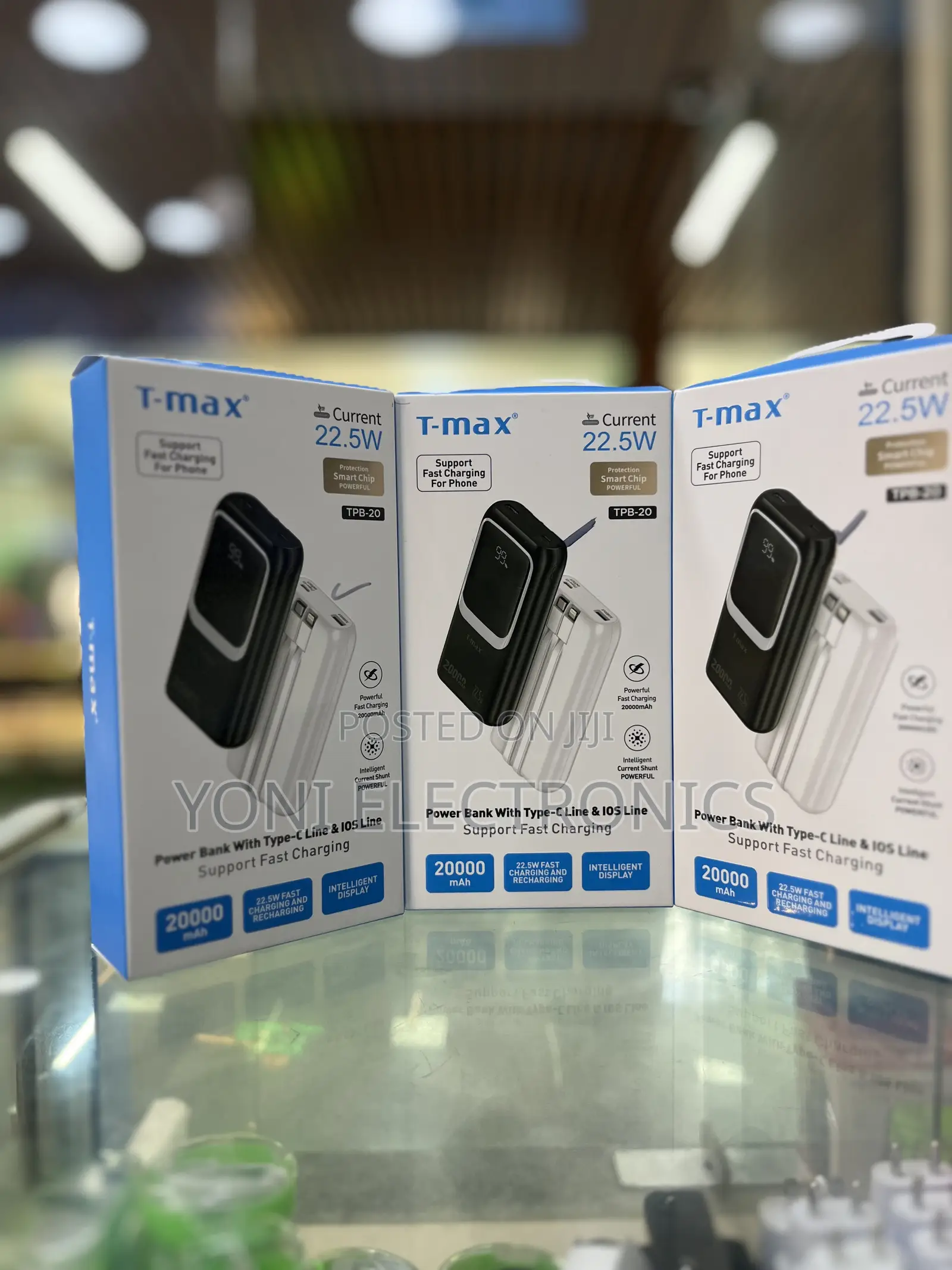 T-Max TPB-20 20000mah Power Bank (22.5w Fast Charging