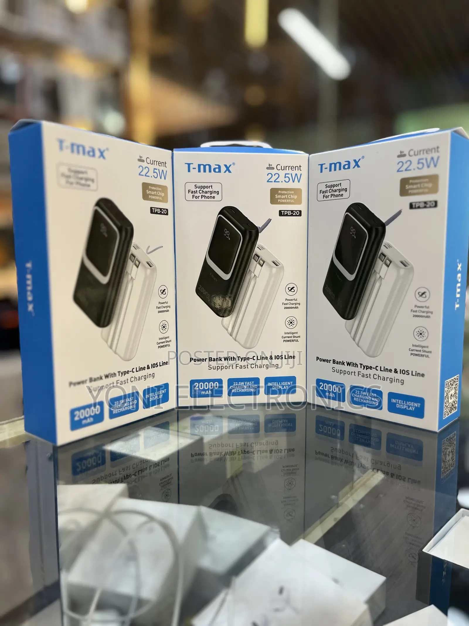 T-Max TPB-20 Ultra-Fast 22.5w Power Bank – 20000mah