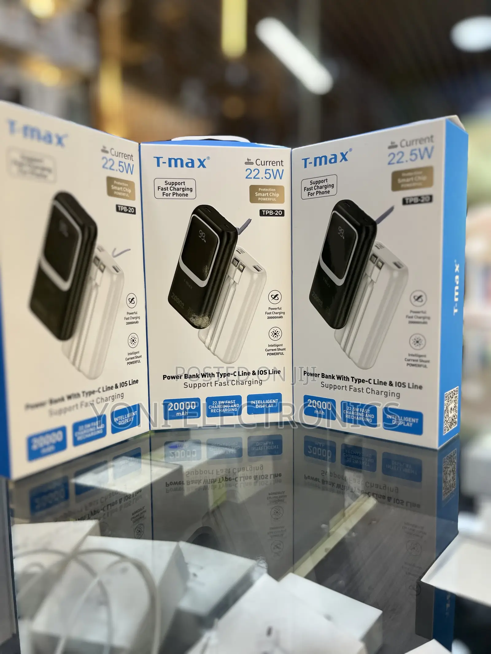 T-Max TPB-20 Ultra-Fast 22.5w Power Bank – 20000mah