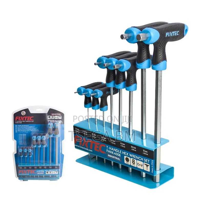 Fixtec 8pcs T-Handle Hex Wrench Set