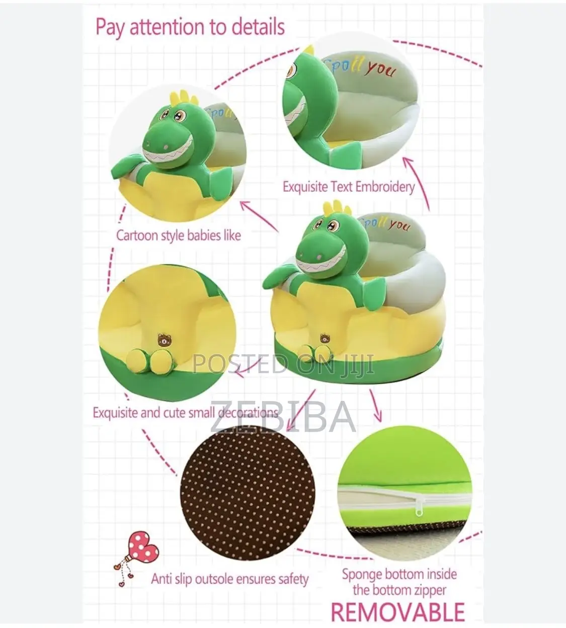 የልጆች ሶፋ Support Seat Help Toddlers Learn To Sit Up Safely.