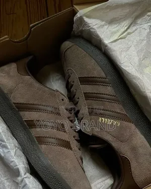 Adidas Gazelle Shoes in a Dark Brown Suede