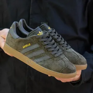 Adidas Gazelle Sneakers Dark Olive /Grey Suede