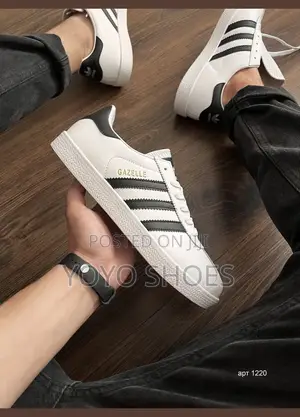 Adidas Gazelle Sneakers White/ Black Striped