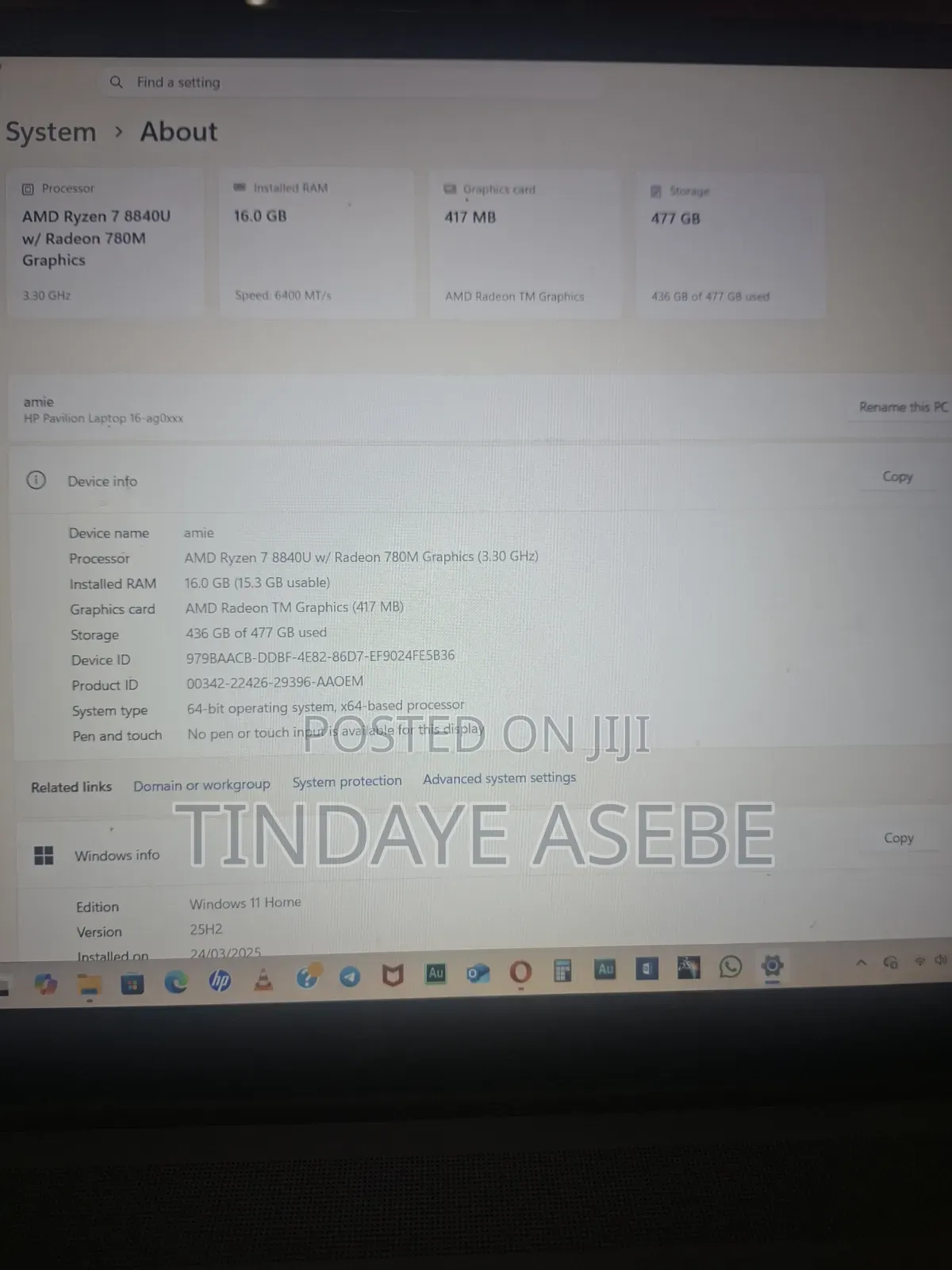 Laptop HP Pavilion 15 16GB AMD Ryzen 7 SSD 500GB