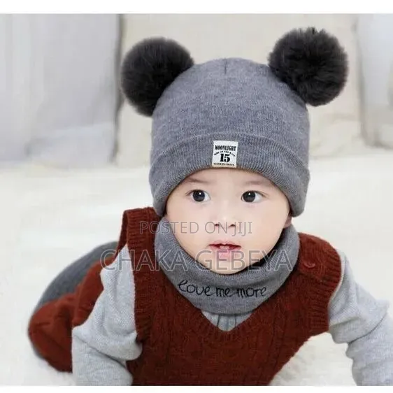 Kids Windproof Hat + Scarf Set – Warm –