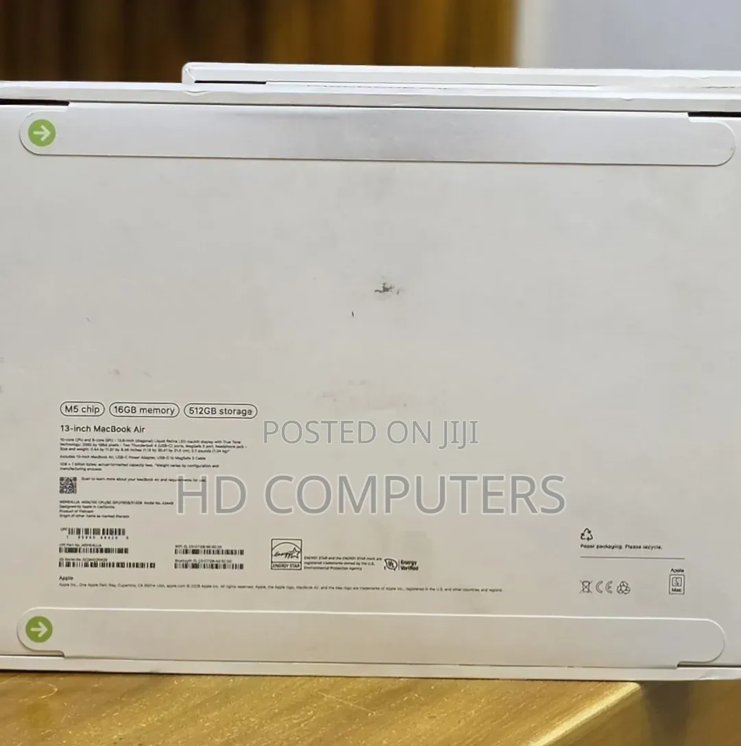New Laptop Apple MacBook Air 2026 M5 16GB Apple M5 SSD 512GB