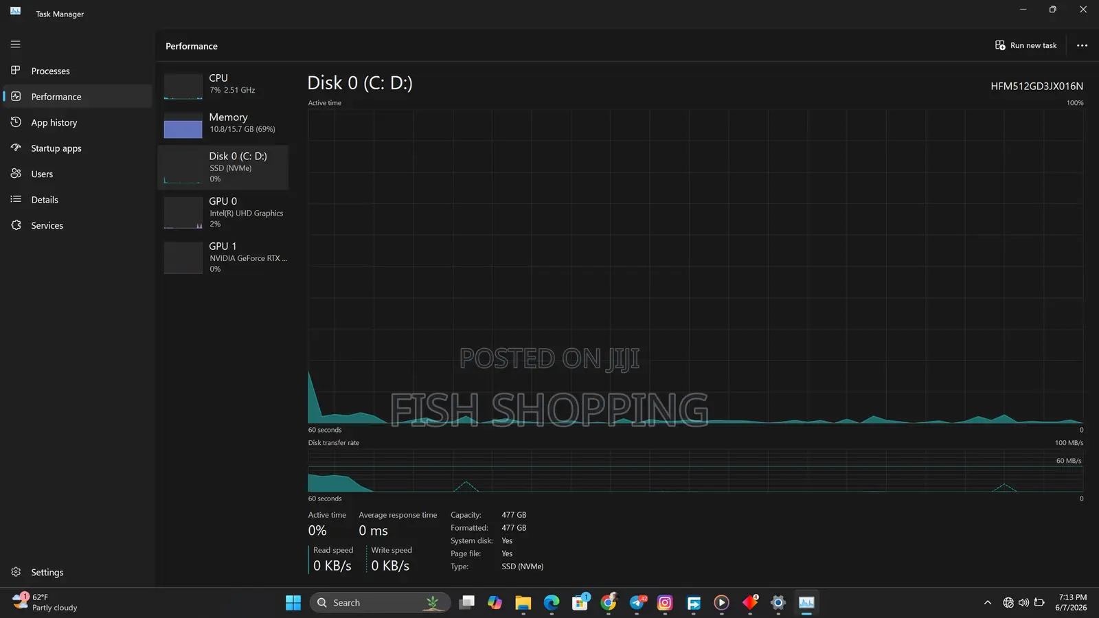 New Laptop HP Victus 16 16GB Intel Core i7 SSD 512GB