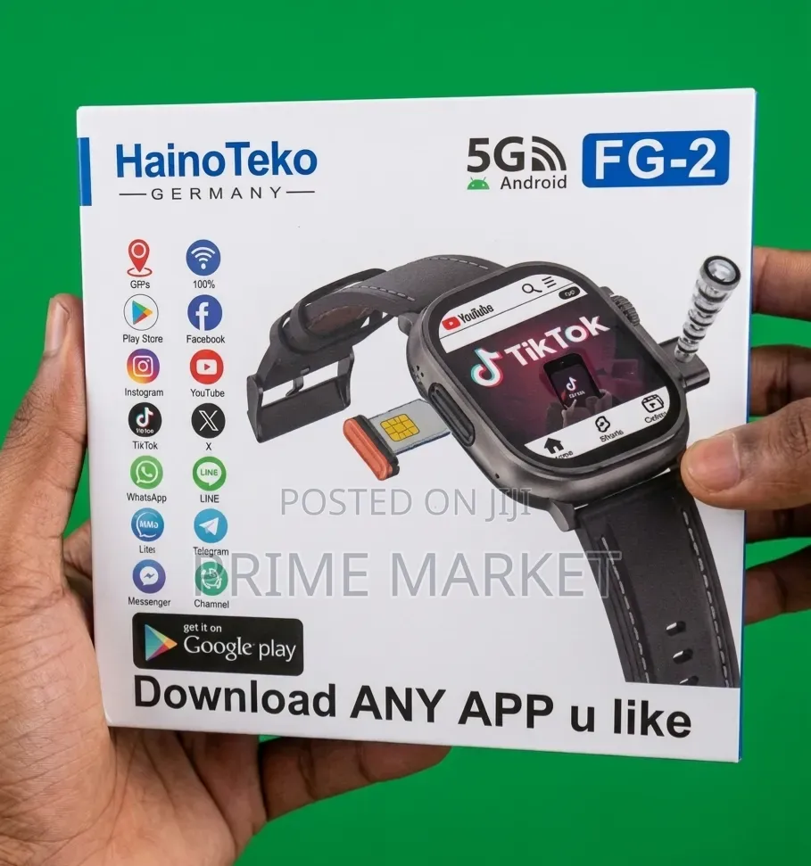 Haino Teko Fg-2 Smart Watch | 5g Sim Support + Dual Camera |4gb + 64gb