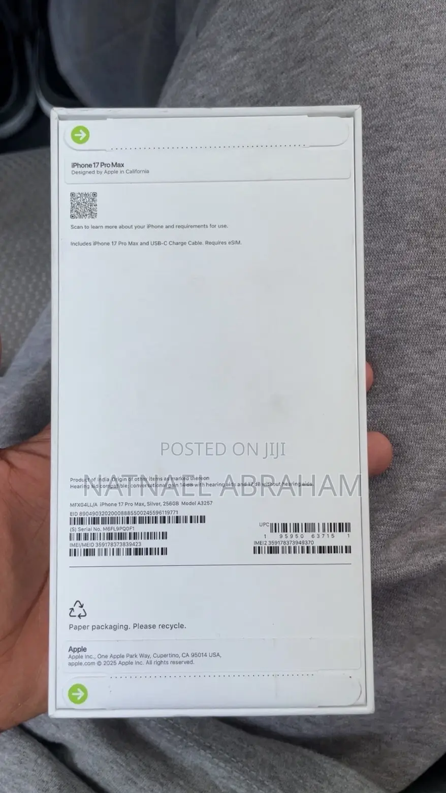 New Apple iPhone 17 Pro Max 256 GB Silver