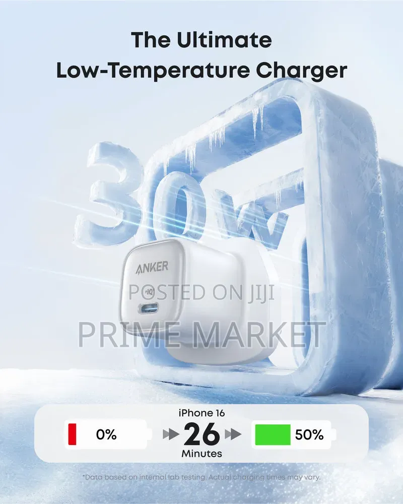 Anker Zolo 30w Pd+Iq - 3x Faster Charging for iPhone, iPad, Samsung