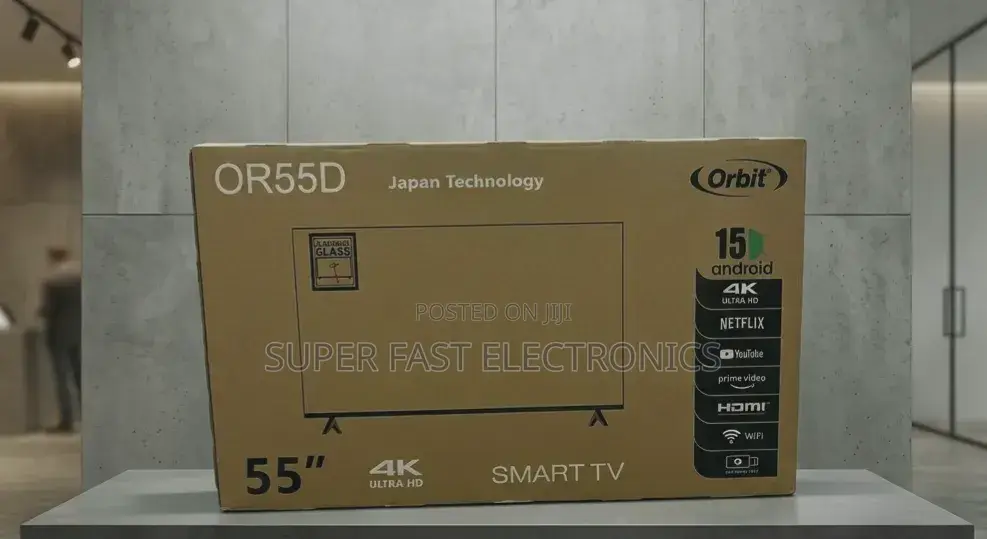 Orbit 55 Inch Tv Ultra Hd Smart Tv. Featuring Android 15.0 Tv