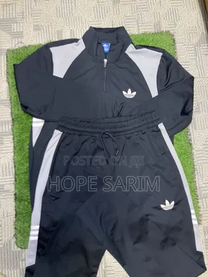 Original Adidas Men's Black Tracksuit Set •