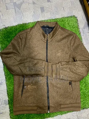 Men's Premium Brown Textured Bomber Jacket