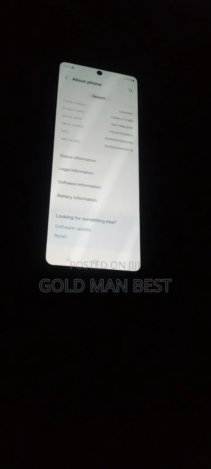 New Samsung Galaxy Fold 5G 512 GB Black