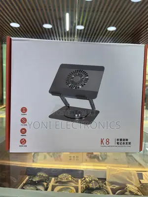 K8 Folding And 360-degree Rotating Notebook Stand With Integrated