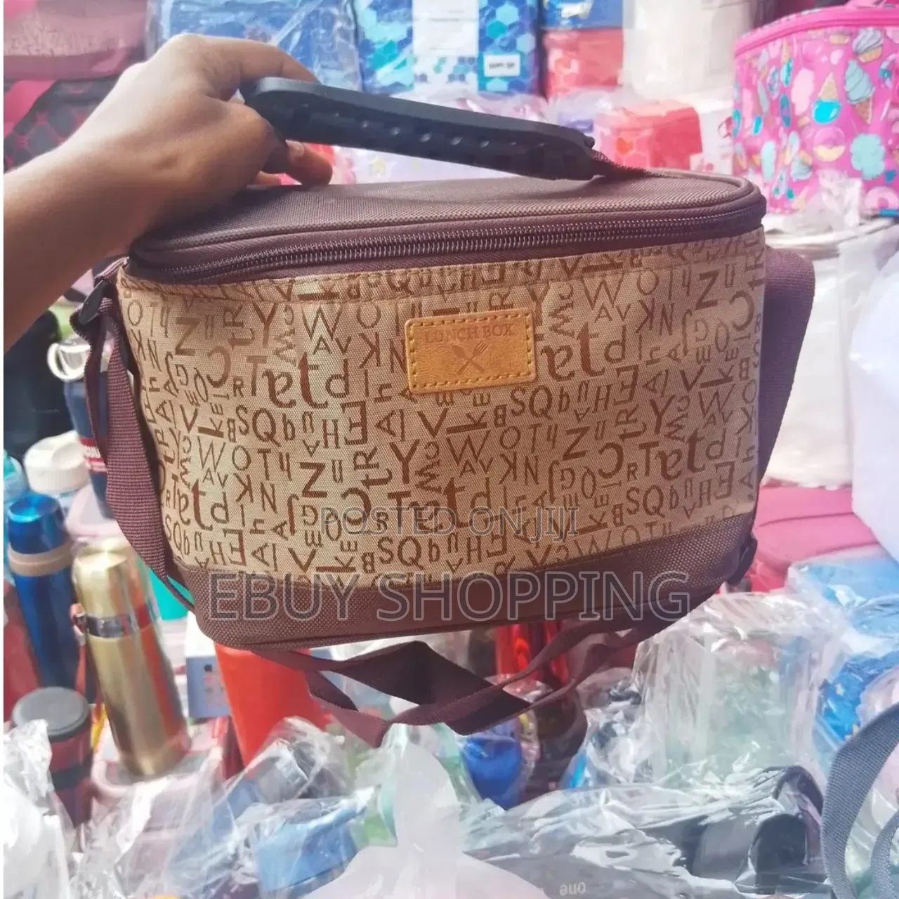 Soft-Sided Insulated Lunch Bag With Letter Motif