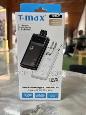 T-max Tpb-11 10000mah 22.5w Fast Charging Power Bank