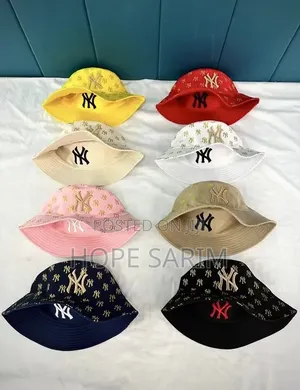 Ny Yankees Navy Blue Embroidered Bucket Hat