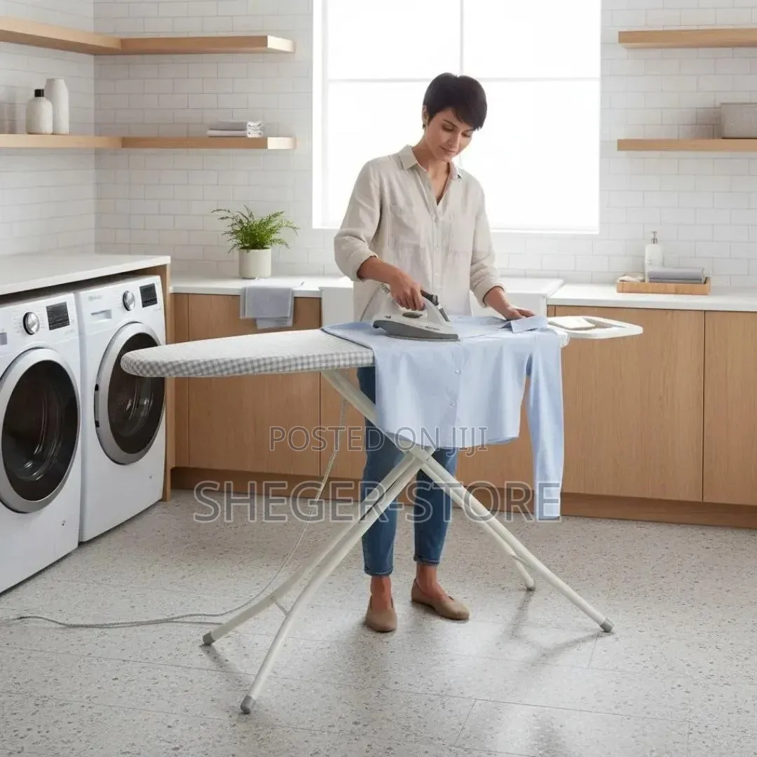 High Quality Ironing Board የልብስ መተኮሻ ጠረንጴዛ ሙሉ ለሙሉ ከብረት የተሰራ