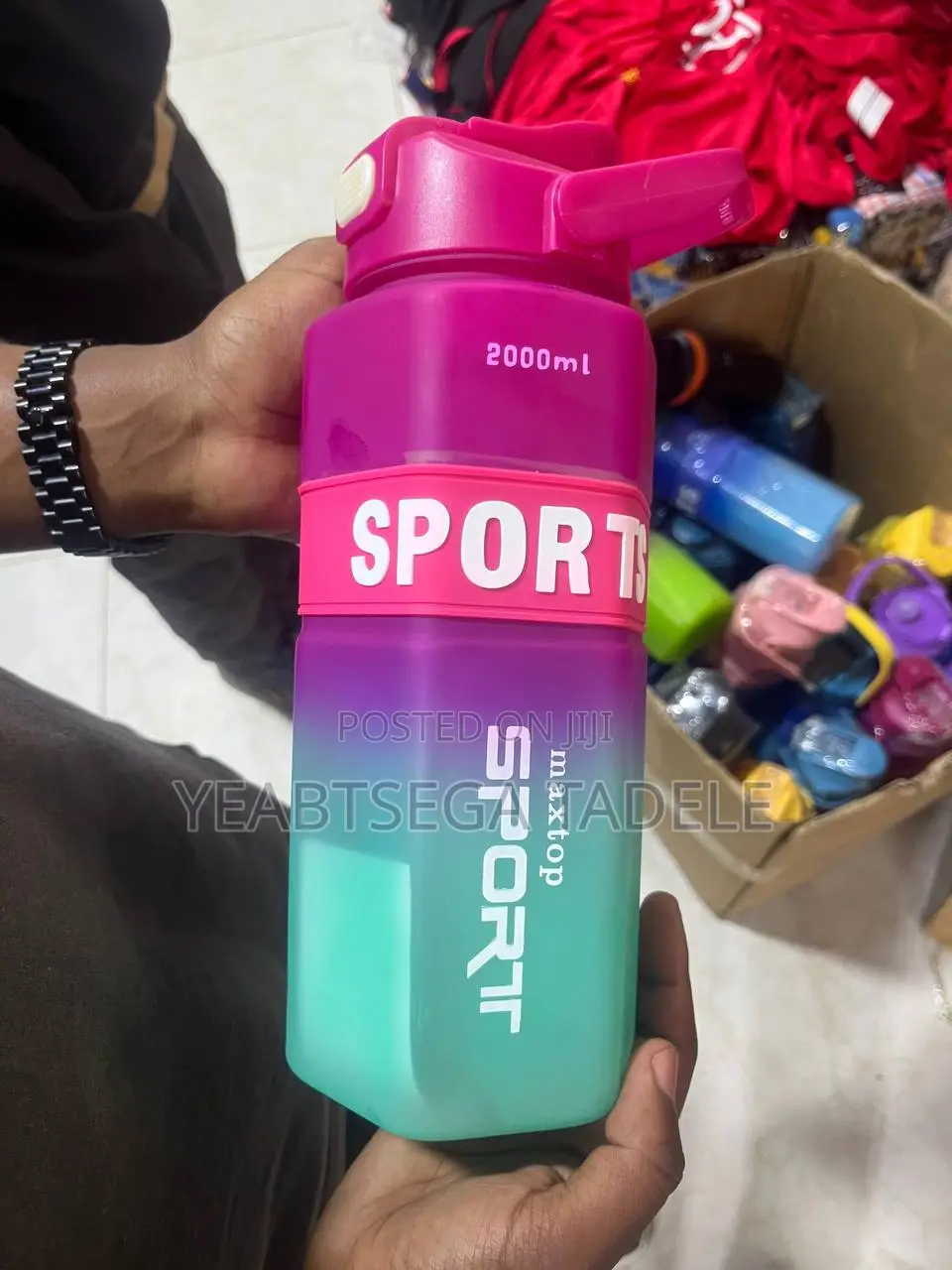 2l Sports Water Bottle – Large Capacity Gym Fitness Bottle