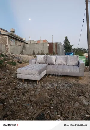 Luxury Fabric Sofa With Decorative Pillows