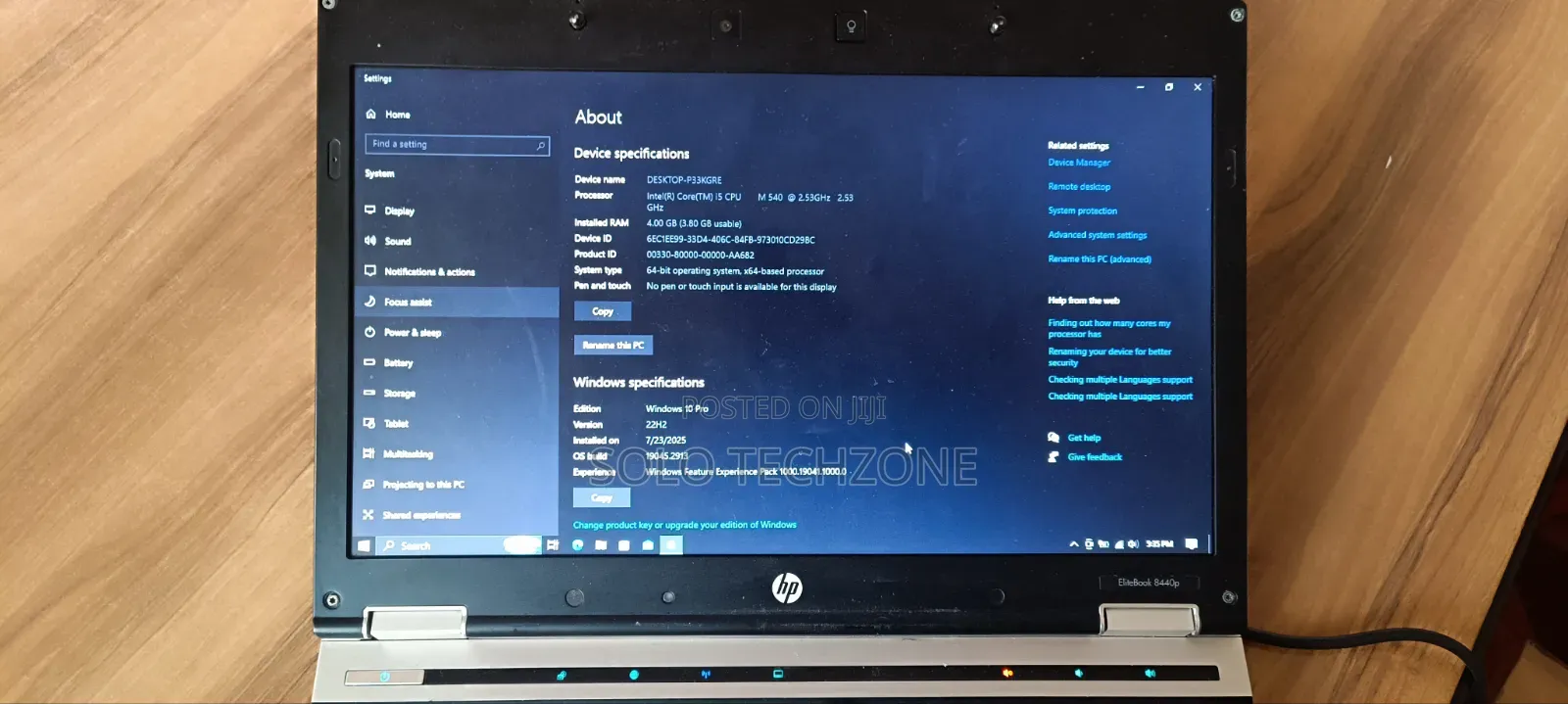 Laptop HP EliteBook 8440P 4GB Intel Core i5 HDD 500GB